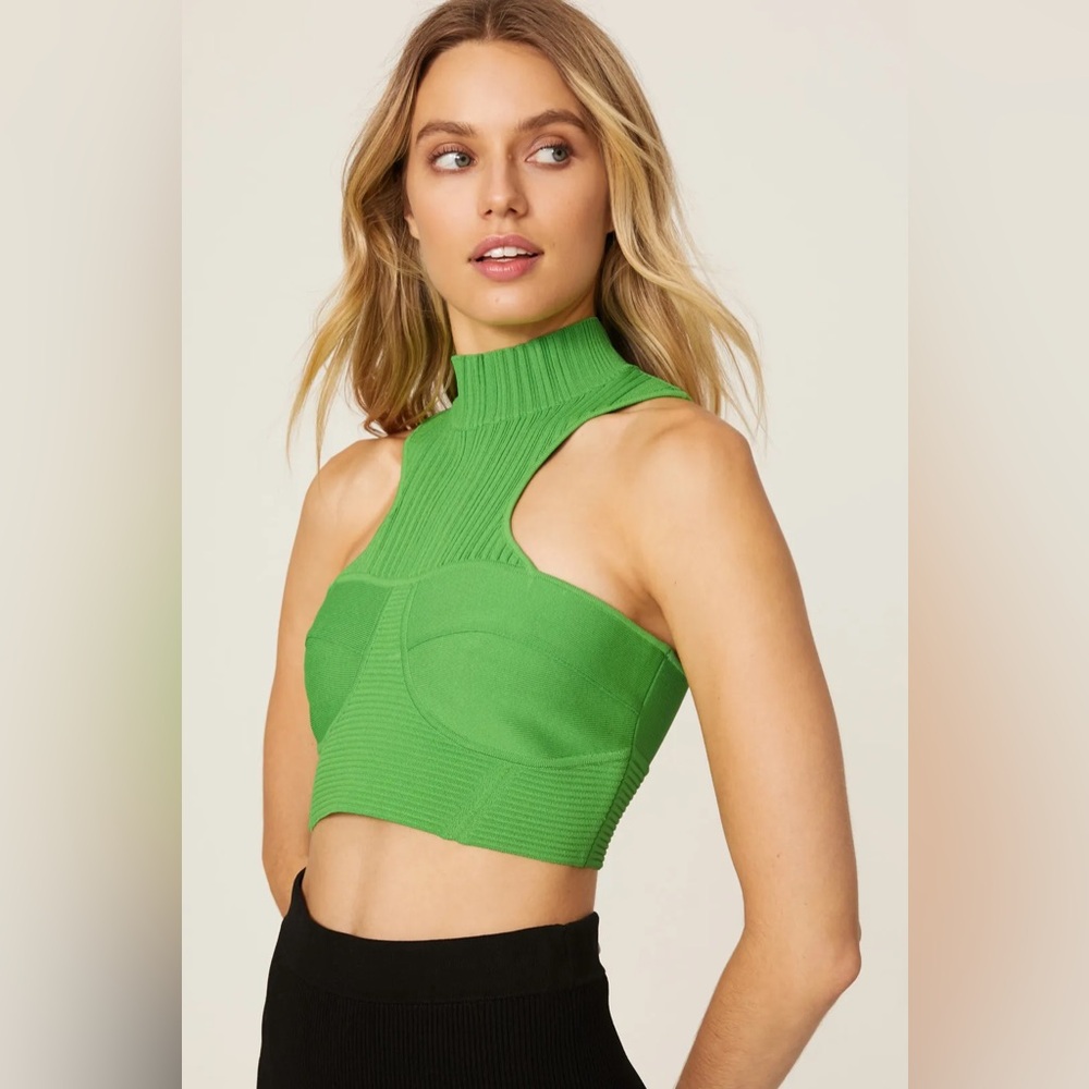 Herve Leger green Bandage sleeveless crop top size M